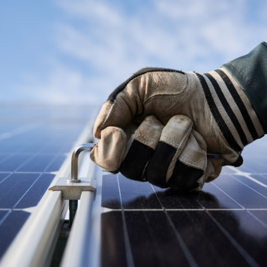 Montage eines Solarpanels